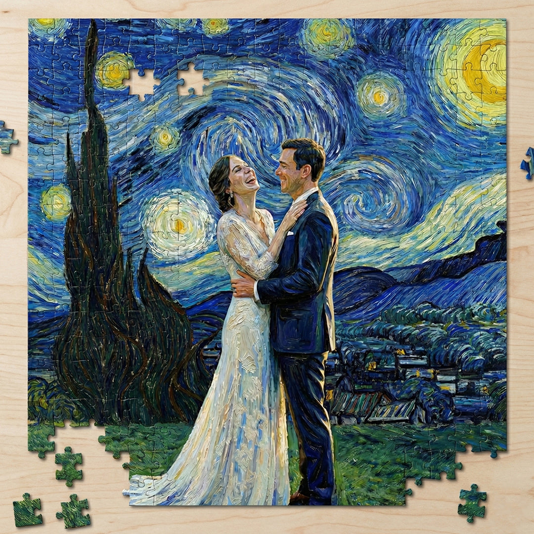 Photo to Starry Night Puzzle
