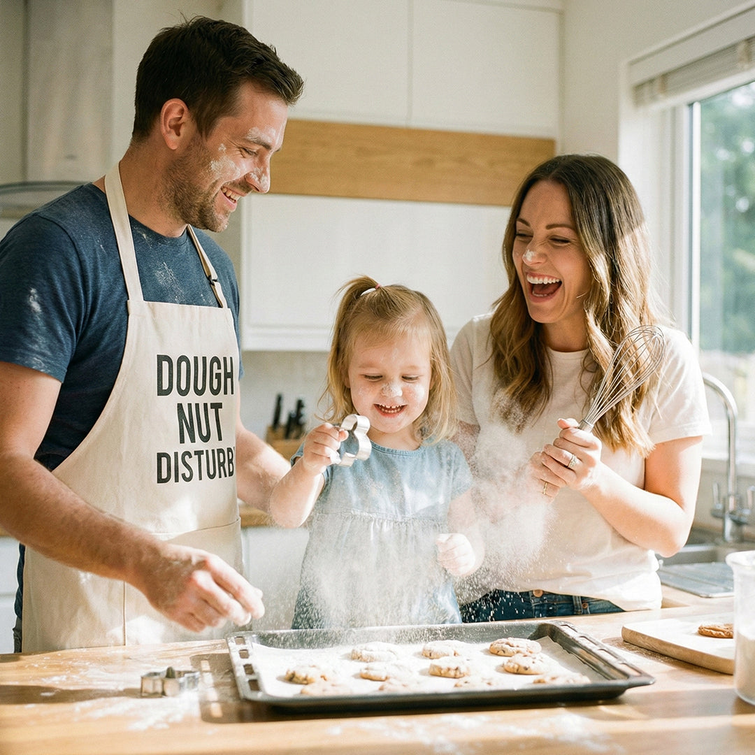 Family Baking Fun with Dough Nut Disturb Apron