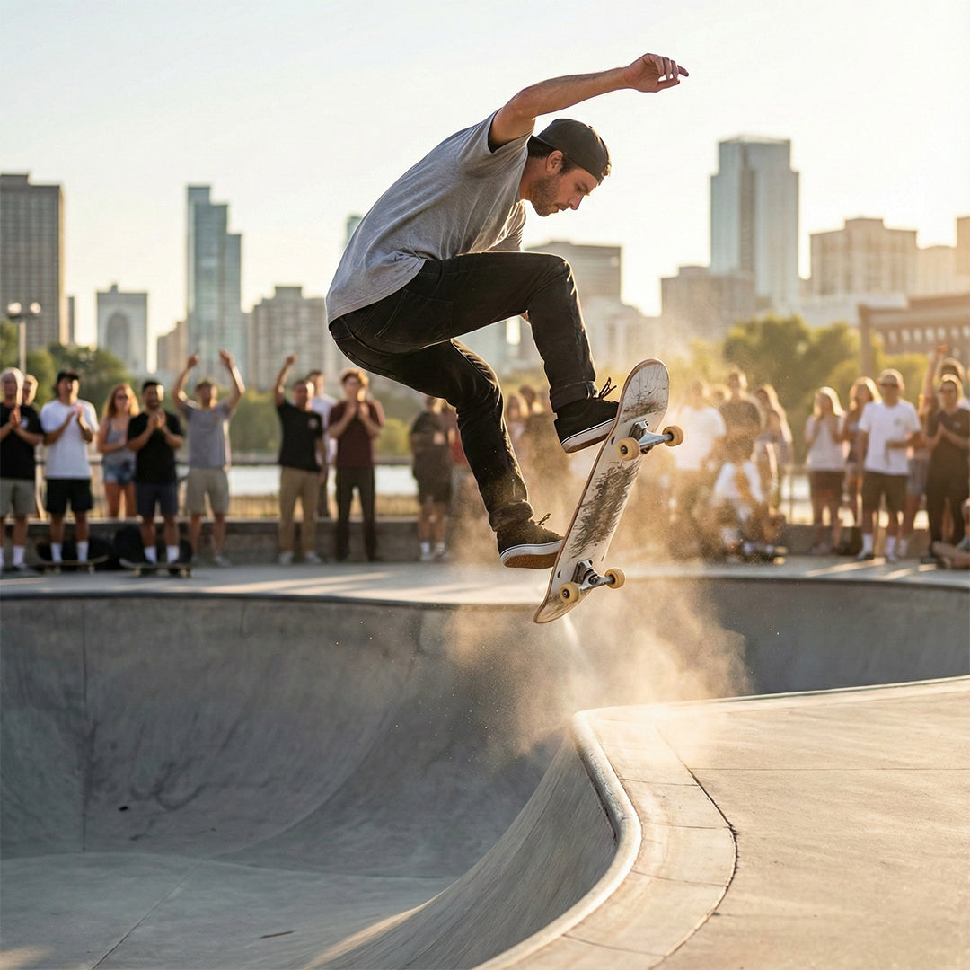 Exciting Skateboard Tricks at Urban Skatepark product