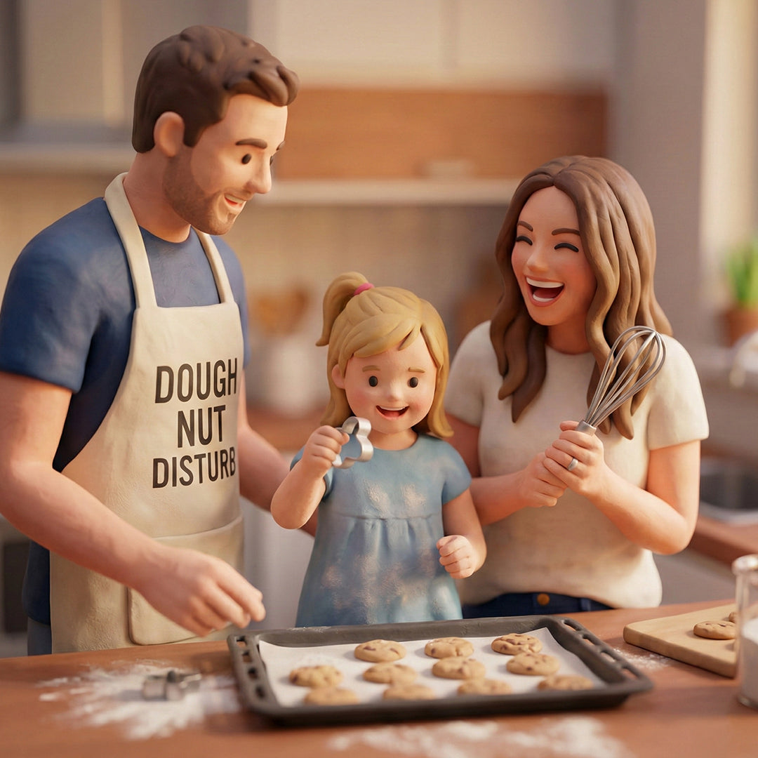 Dough Nut Disturb Apron for Fun Family Baking Sessions